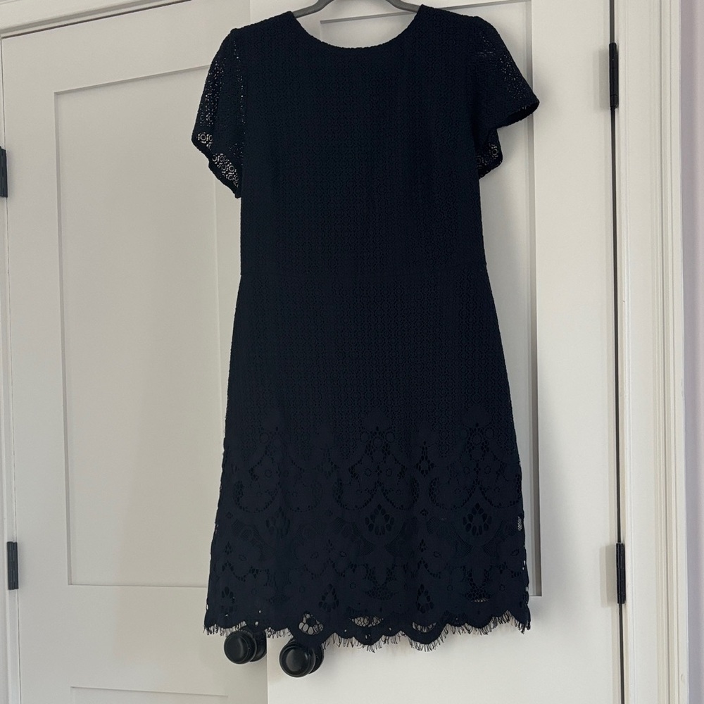 LOFT Navy Blue Lace Mini Dress